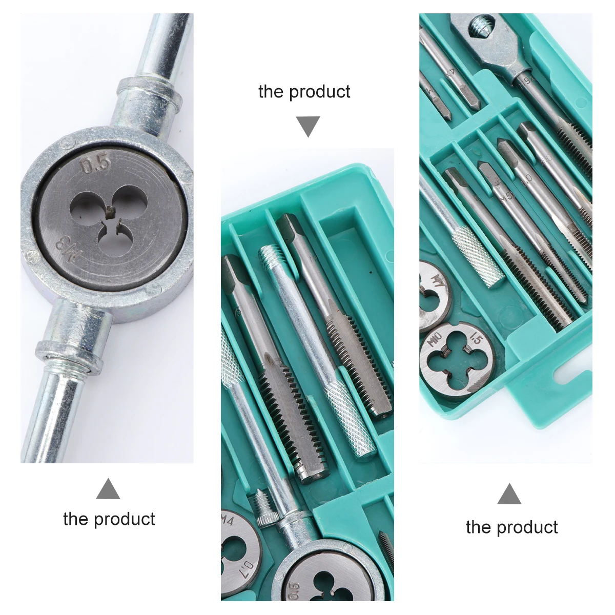 

20pcs Metric Thread Die Set Hand Tapping Tool Steel Threading Tools Durable Alloy Die Wrench Set - Screwdriver Tool Kit