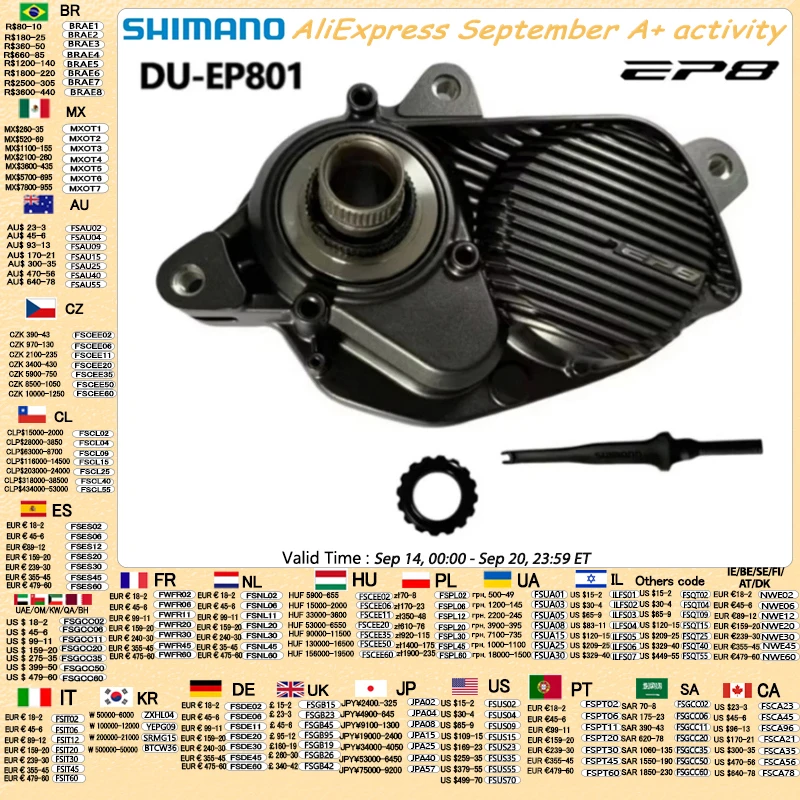 SHIMANO STEPS EP8 EP801 EP800 Mid-Ship-Antriebseinheit US-Gerät Klasse 3 unterstützt CAN ACC-Anschlüsse E-Bike-Teile DU-EP801-CRG Lastenrad