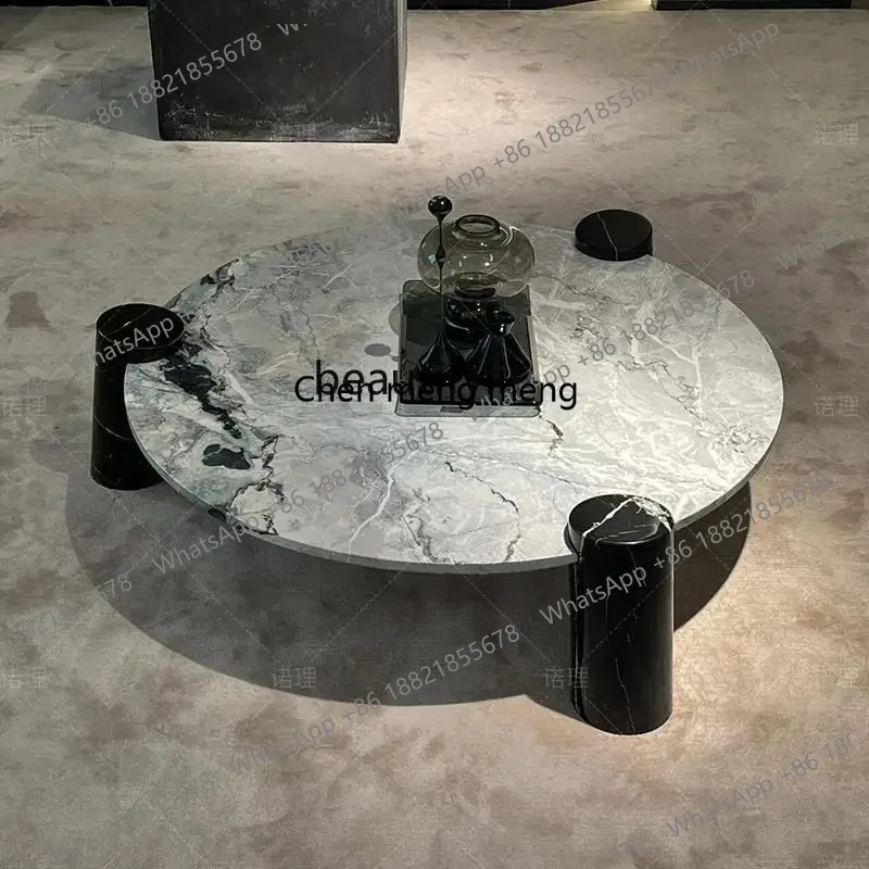 

New high-end household Italian minimalist high-end solid marble coffee table