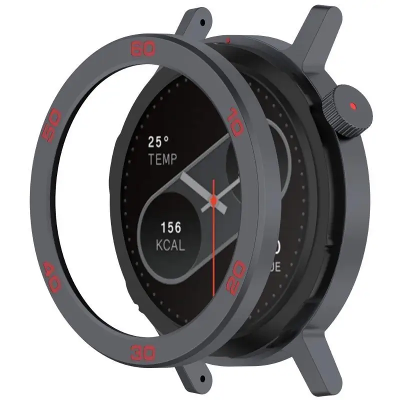 

652F Bezel Rings Screen Protector for CMF Watch 2 Smartwatch Frame Cover with Tempered Film Replacement Protector Bumper
