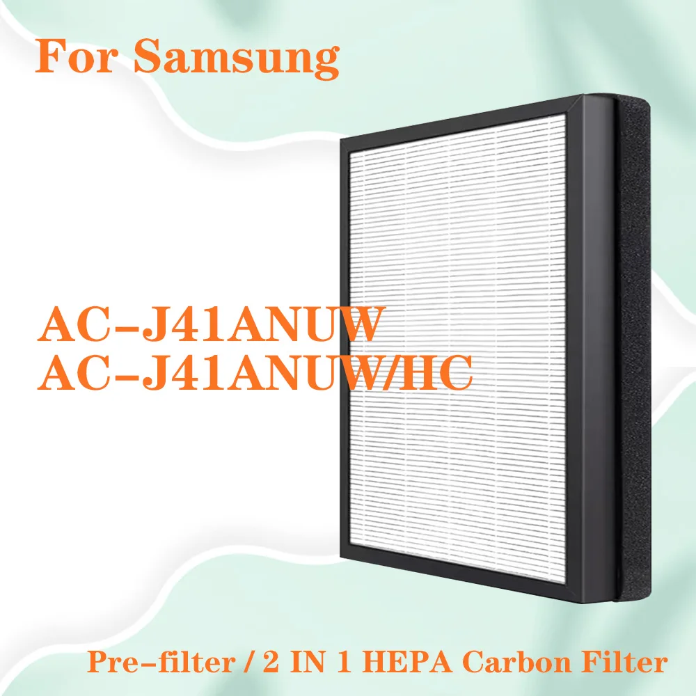 فلتر بديل لجهاز Samsung AC-J41ANUW AC-J41ANUW/HC لتنقية الهواء، فلتر متوافق مركب HEPA الكربوني