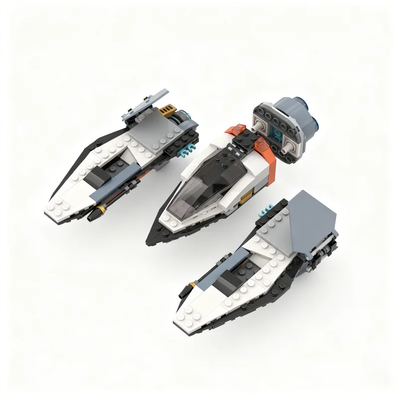 220pcs MOC Space Interceptor Model Building Blocks Construction DIY Christmas Gift Creative Idea Education Kids Toy Birthday