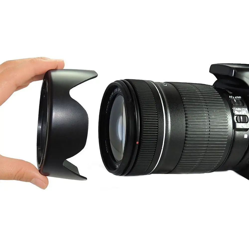 Ew-73b Lens Hood reversibili Camera Lente Protection accessori per Canon 650d 550d 600d Portable Camera Len Cover