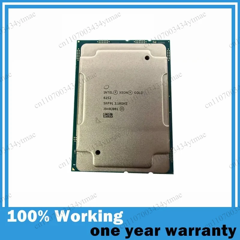 6252 Server CPU 24 Cores 48 Threads 2.1GHz 35.75MB Cache 150W LGA3647 Pulled Processor For Server Motherboard