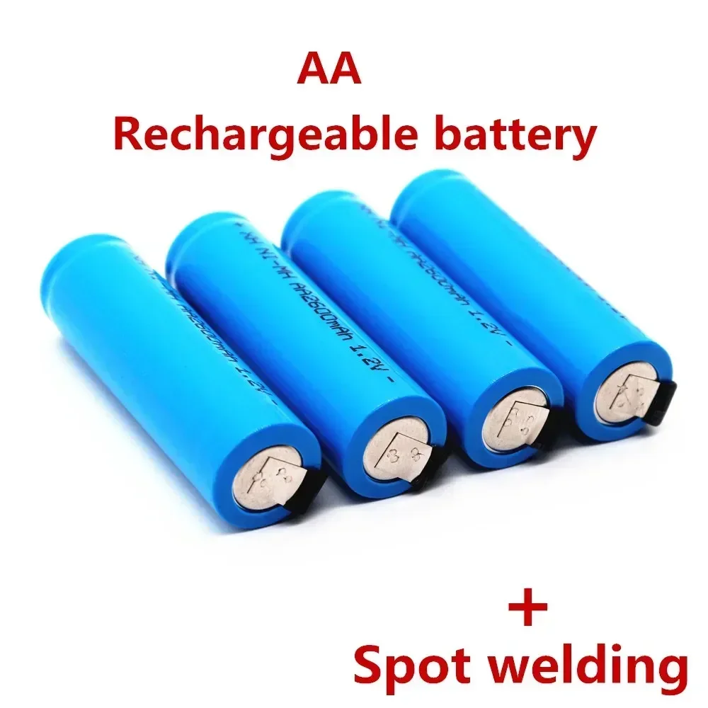 Original 1.2V AA 2600mAh NiMH Rechargeable Battery With DIY Welding Pin Electric Shaver Toothbrush Toy