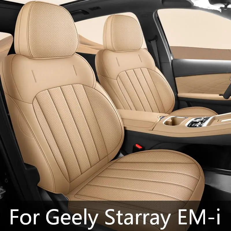 5 Seats All Inclusive PU Leather Car Seat Covers Soft Auto Cushion Interior Protector for Geely Starray EM-i