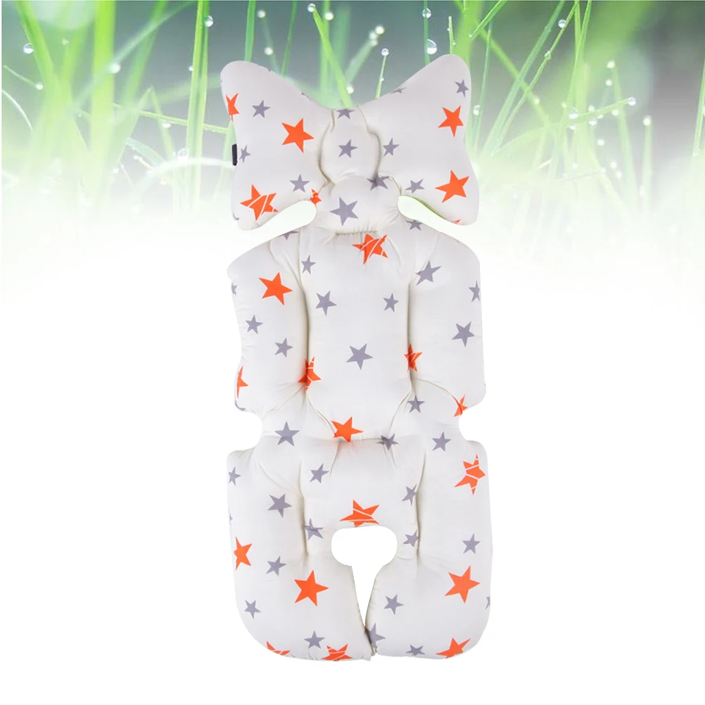 

Cotton Stroller Liner Cushion For Infant Toddler Car Seat Pram Head Body Support Pillow 4 Seasons Breathable Adjustable Belt