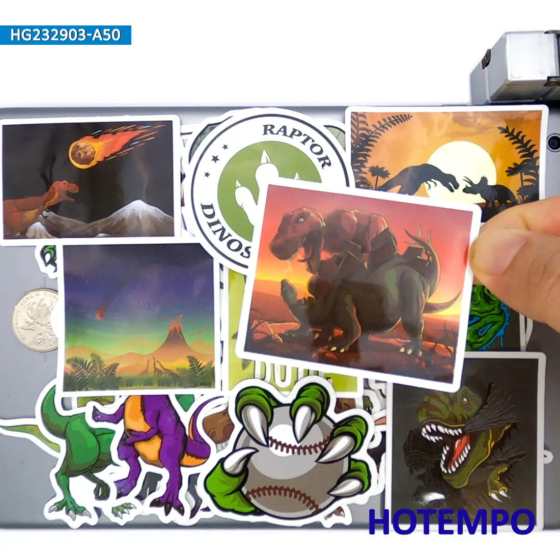 20/30/50Pieces Dinosaur Stickers Funny Lizard Animals Cartoon Graffiti for Phone Scrapbook Luggage Bike Car Laptop Sticker Toys