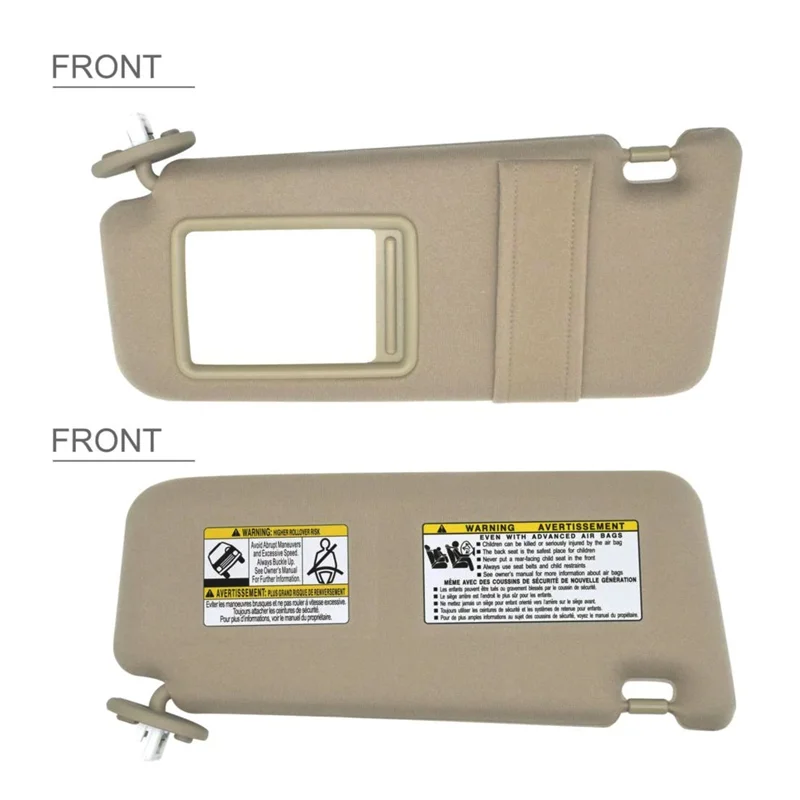 

1Pair Beige Sun Visor With Mirror Cover Trim Parts Accessories For Toyota Venza 2009-2016 Sunshade 74320-0T021-A1 74310-0T022-B1