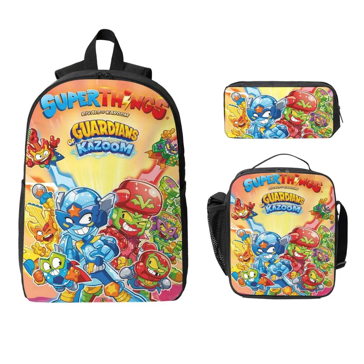 

Super Zings SuperThings Backpack Student Boys Girls BookBag School Bag Laptop Shoulder Bags 3ps Insulated Lunch Bag Pencil Case