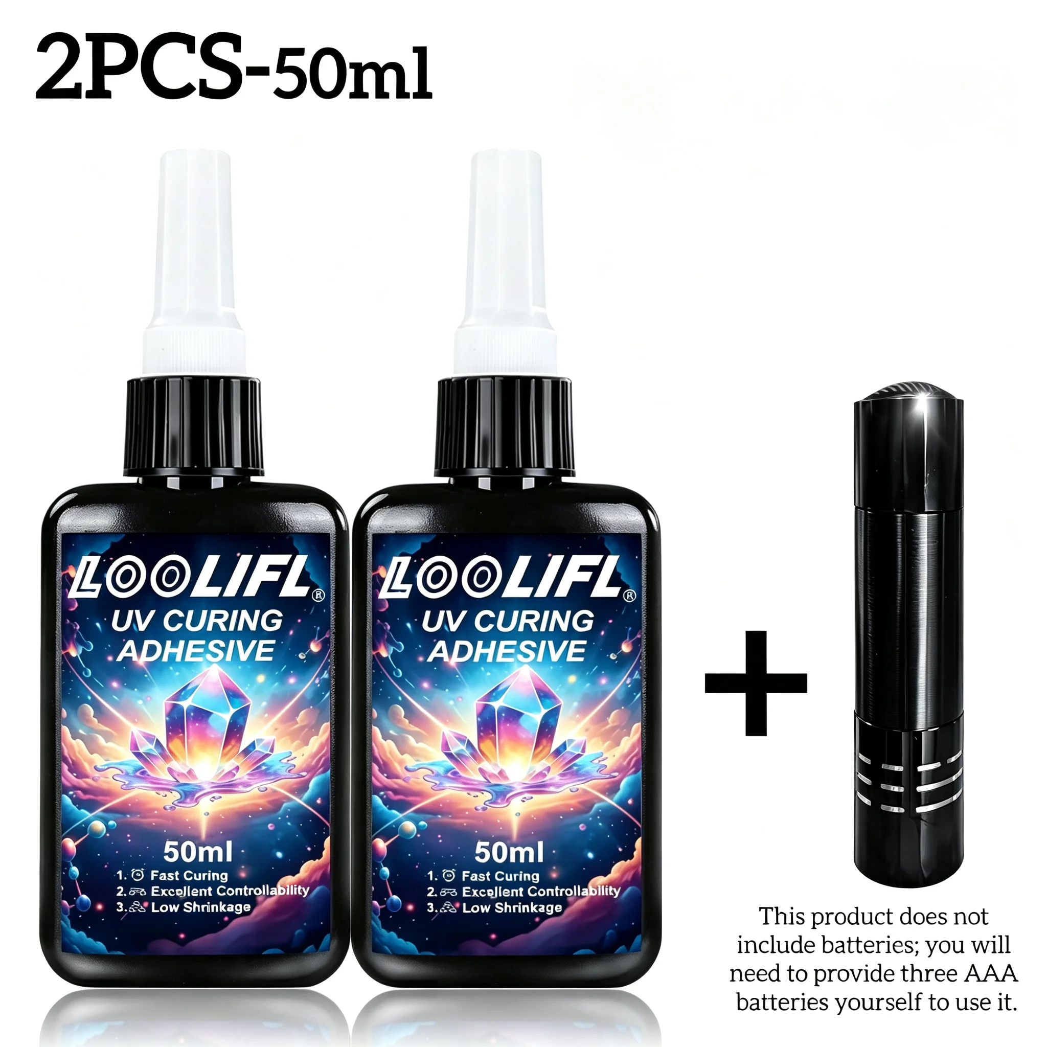 50ml UV-Harzkleber zum Kleben und Verschweißen, UV-Kleber, der mit einer Lampe schnell trocknet, geeignet zum Kleben von Glas, Metall, Holz und für DIY-Handwerksprodukte und Dekorationen. – Detail 9
