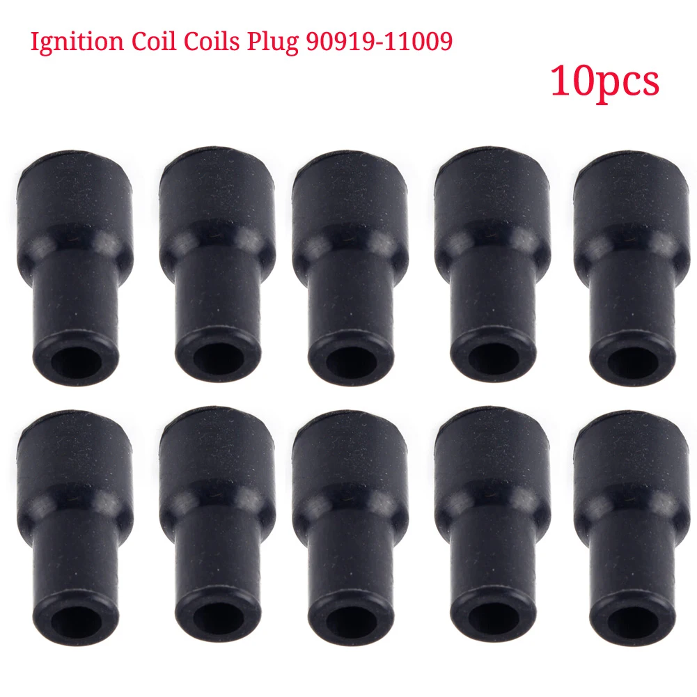 10Pcs Spark Plugs Cap Connector Ignition Coil Coils Plug Tip Cover Rubber 90919-11009 90919 11009 For Toyota Yaris VIOS CAMRY