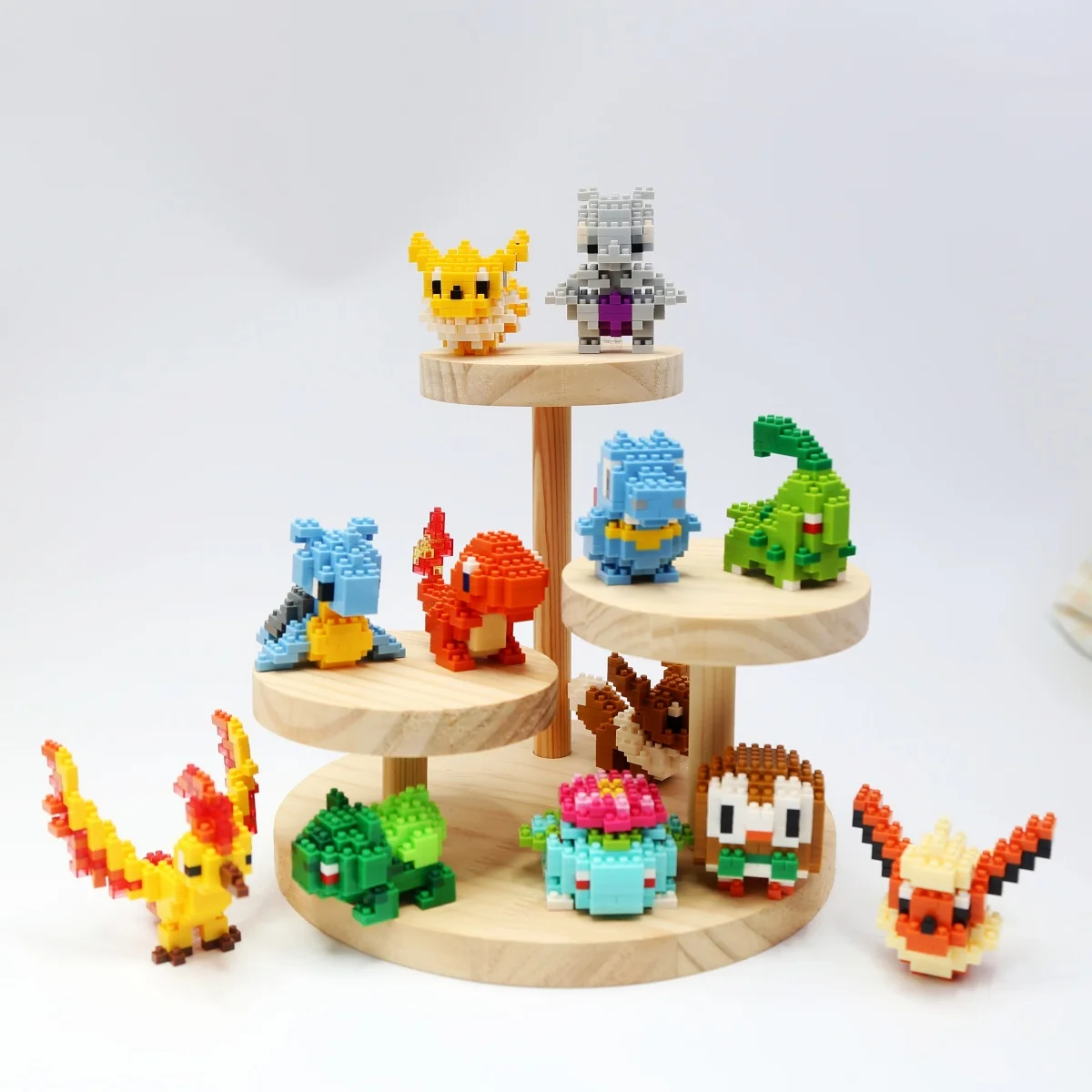 Pokemon-Bausteine Mewtwo Mikro-Maßstab-Modell Desktop-Dekoration HoOh für Gamer-Sammlung und Büroschreibtisch Lugia Zubehör DIY – Detail 5