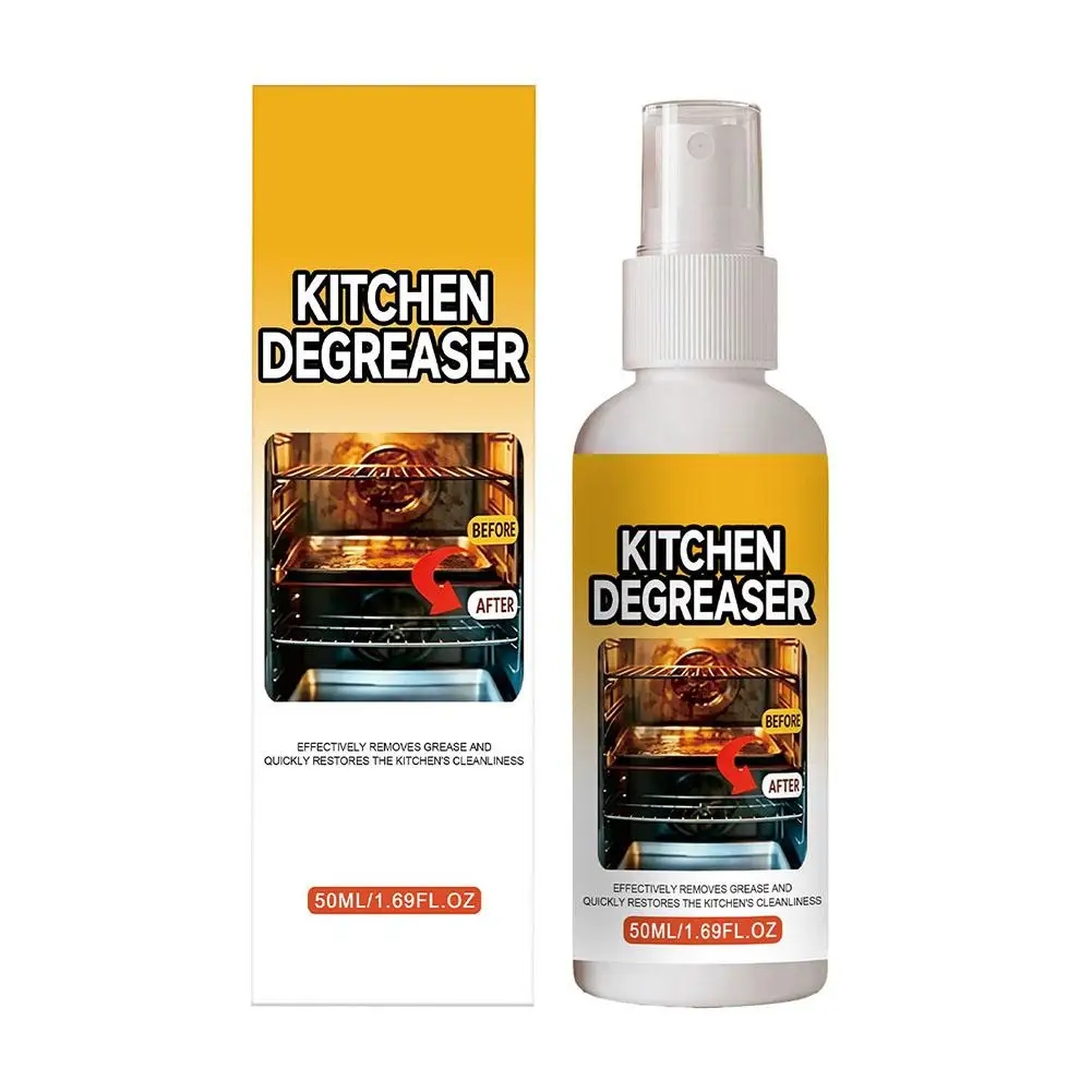 50ML Powerful Kitchen Grease Cleaner Spray Quick Acting Grease Remover For Stove Range Hood Oven Stubborn Stains Cleaner 2026