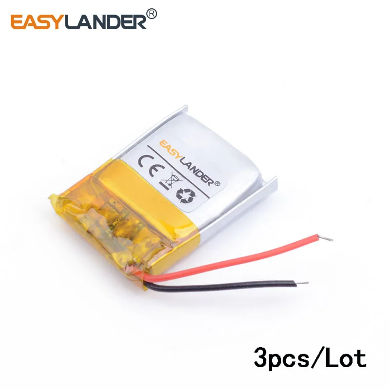 3 unids/lote 601525   Batería recargable del polímero de Li-ion de litio de 3.7V 150mAh para los productos de Digitaces de MP3 MP4 MP5 GPS