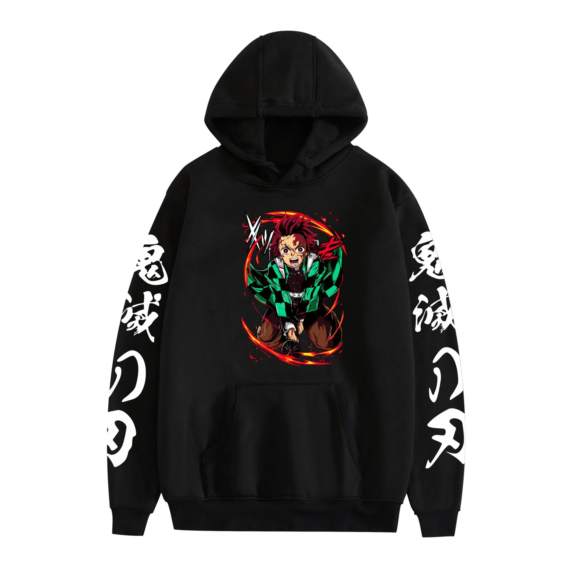 Anime Demon Slayer Character Women's Clothing Street Trend Sports Style Creative Fun Fashion Matching Hoodies Leisure Life