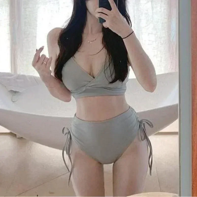 Moda seksowne letnie nowe modele koreańskie stroje kąpielowe damskie Mini stroje kąpielowe bikini damskie bikini