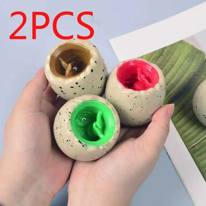 2PCS Creative Dinosaur Egg Squeeze Cup Pinch Music Decompression Netroots With The Same Stress Relief Vent Spoof Compulsion Toys