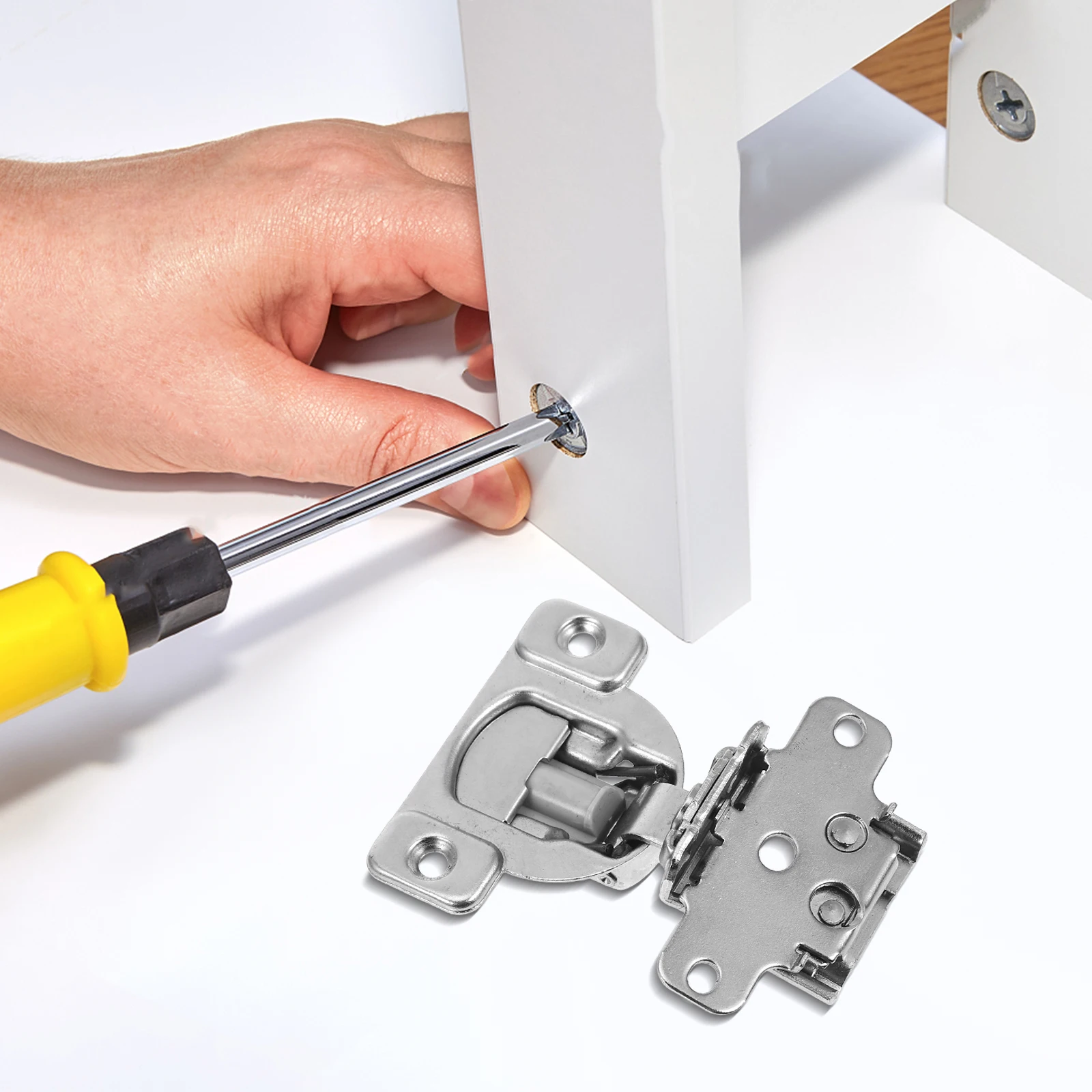 

Inner Opening Foldable Cabinet Hinges Soft Closing Hidden Door Hinge For Kitchen Wardrobe Adjustable Zinc Alloy Hardware