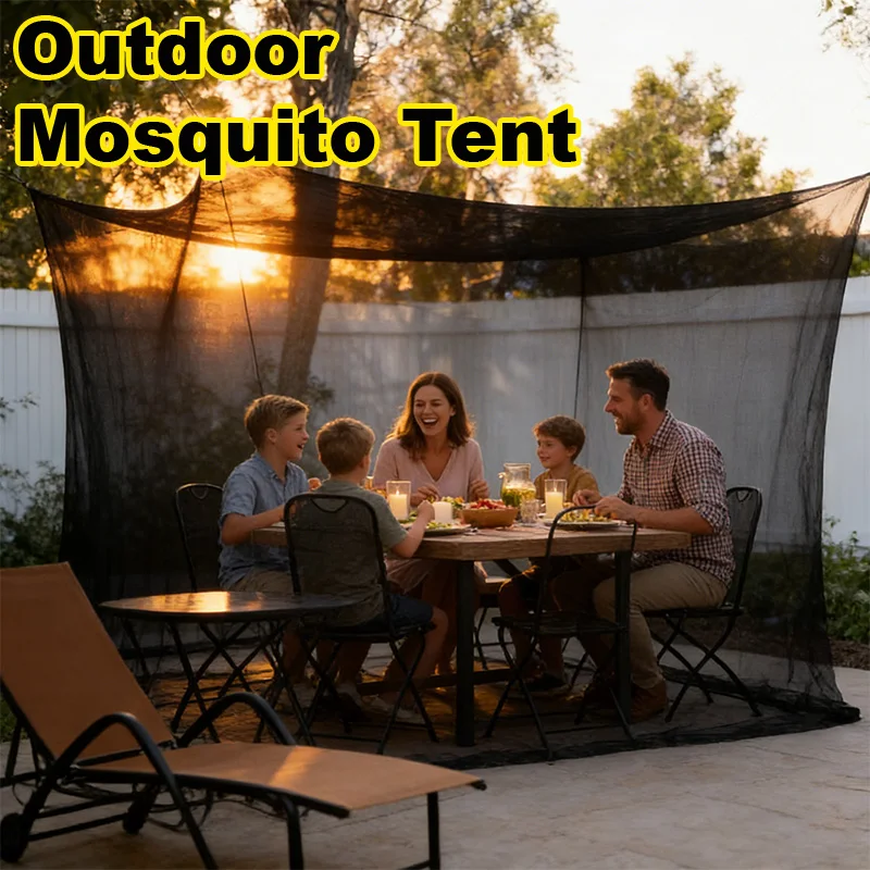 Outdoor Mosquito Net Portable Camping Gazebo Anti-Mosquito Mesh Canopy for Patio Garden Backyard Picnic Camping Travel Shelter