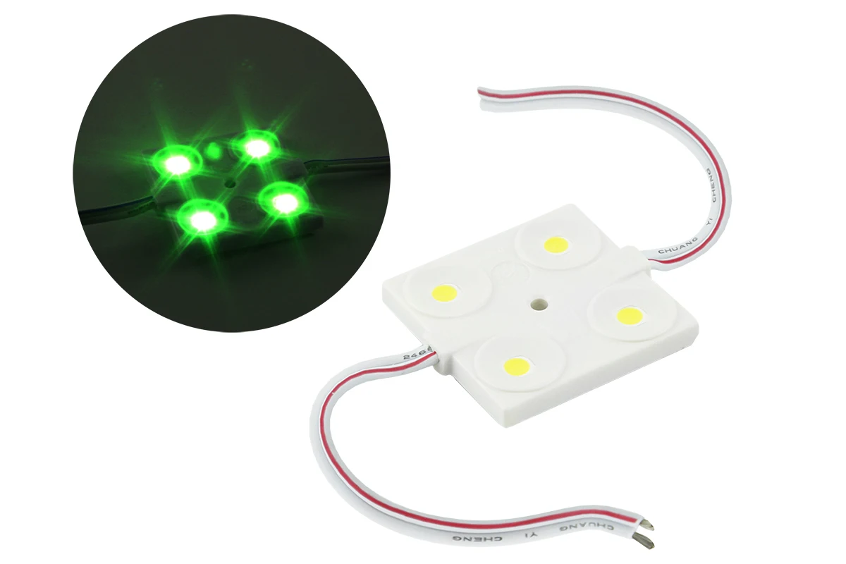 Module with 4 Leds High Brightness 12v Ip65 5050-Green