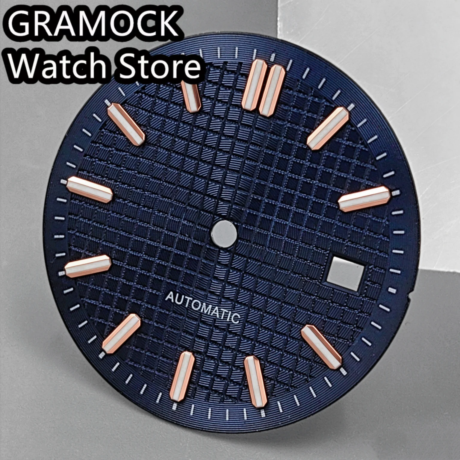 NH35A Square Pattern Dial 31mm Blue Watch Dial Green Luminous Fit NH35 NH36 PT5000 ETA2824 2836 DG2813 3804 Miyota 8215 Movement