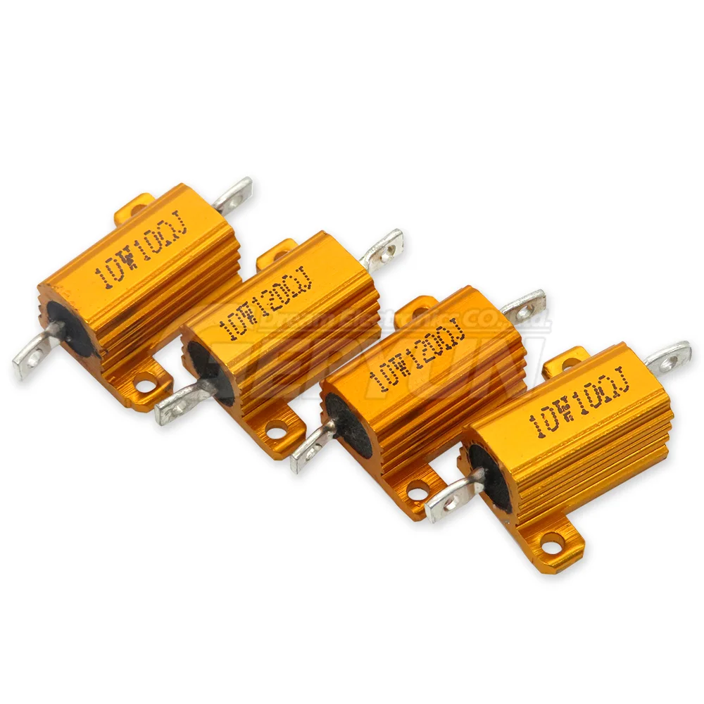 5W 10W Aluminum Power Metal Shell Case Wirewound Resistor RX24 0.1 ~ 10K 0.5 1 2 3 5 6 8 10 20 100 150 200 300 500 1K 5K 10K ohm