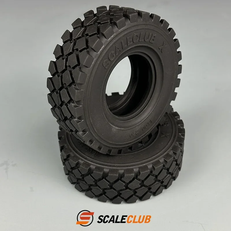 2pcs Scaleclub Rubber 95MM Diameter Tire for 1/14 Tamiya RC Truck Tipper DAKAR Rally Crawler Car SCANIA 770S VOLVO BENZ MAN TGX