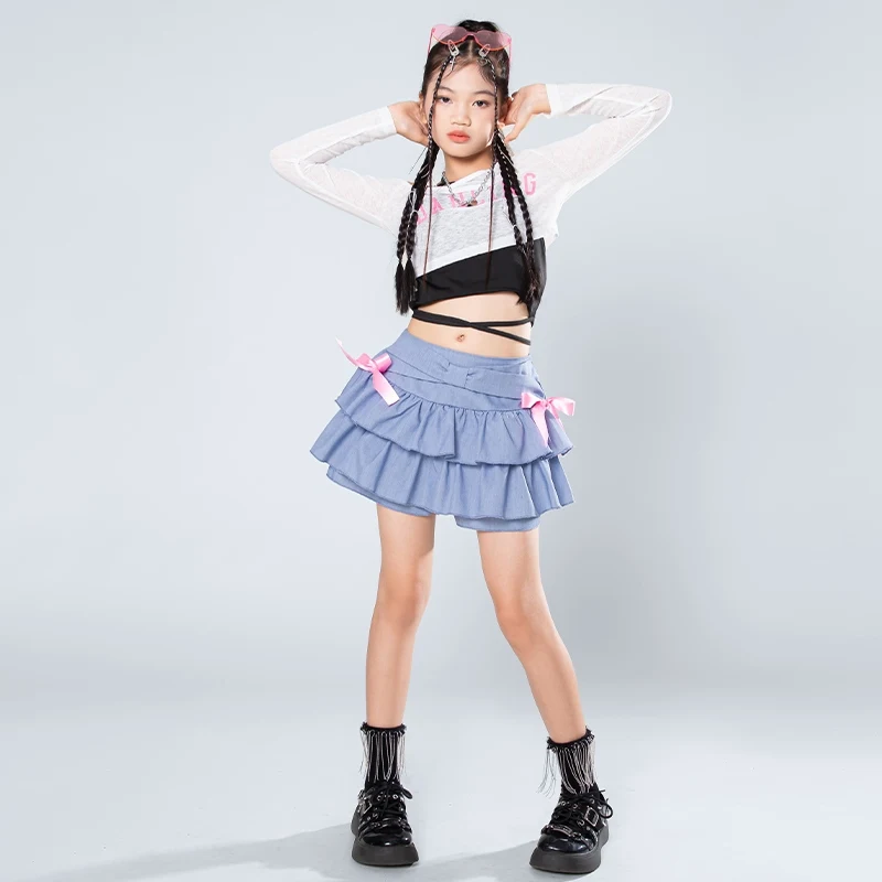Girl Group Dance Jazz Dance Costume Cheerleading Performance Costume Kids Street Dance Hip Hop Children Stage Costume DQL9766 image 4