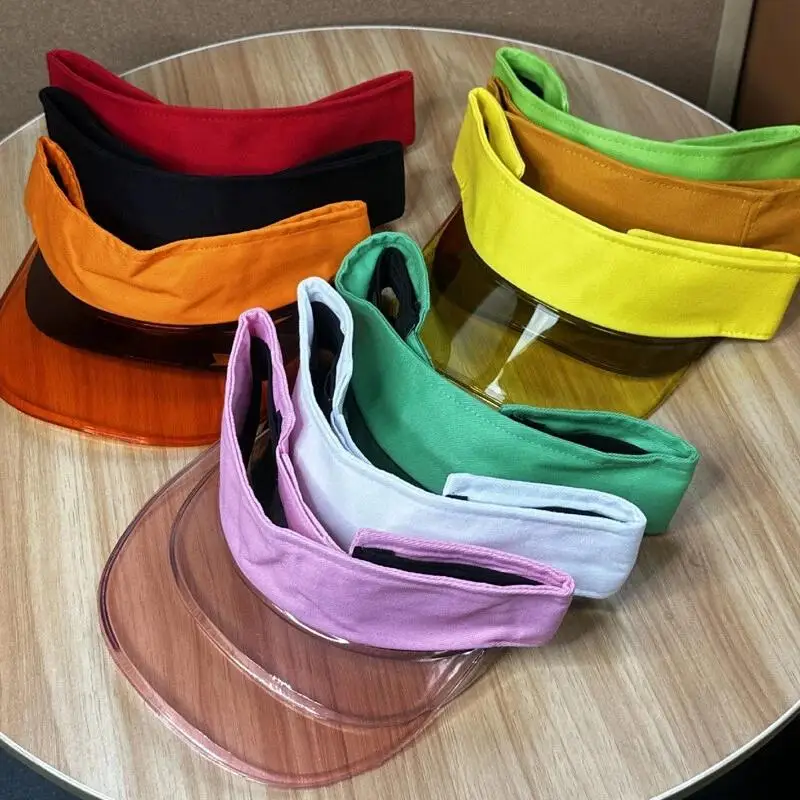 Men Women Sun Protection Empty Top Hat Outdoor Sports Sun Hat TPU Plastic Multi-color Travel Cap Personalized Customization LOGO