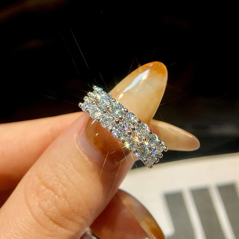 

Стильное серебряное роскошное кольцо с бриллиантом из муассанита 1,4 карата для женщин, серебро 925 пробы, свадьба, помолвка, повседневная одежда, ювелирные изделия