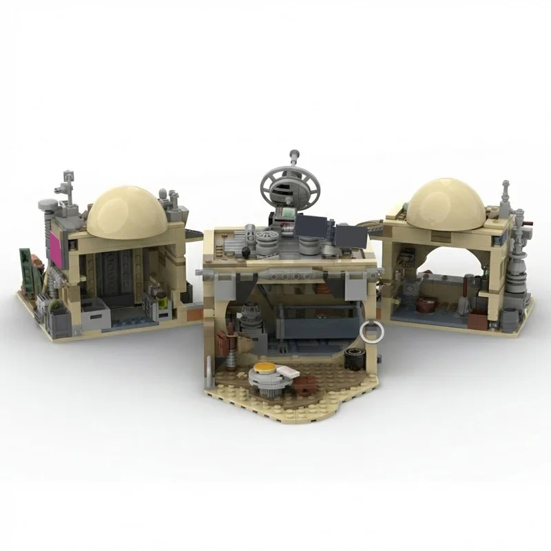 مجموعة بناء قاعدة الفضاء المجرية من الطوب، لعبة تركيب على شكل منزل قرية، هدية للأطفال