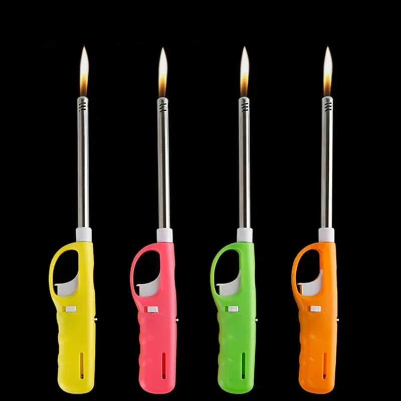 Candle Lighter Butane Gas Refillable Plastic Torch Lighter Multi-purpose for Kitchen Fireplace Pilot Light BBQ Stove