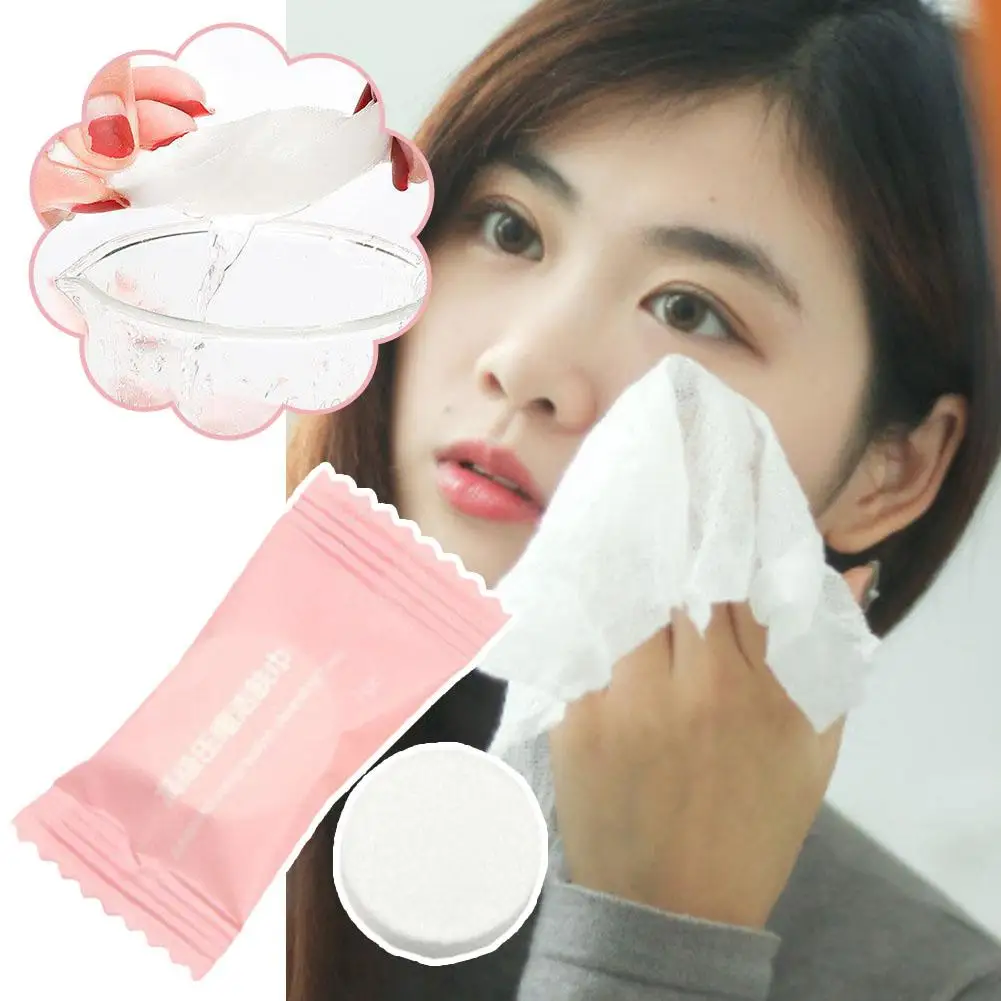 Mini asciugamano compresso capsule usa e getta asciugamani Magic Outdoor Tissue Wipes panno Face Tablet Paper Care Travel H7w3