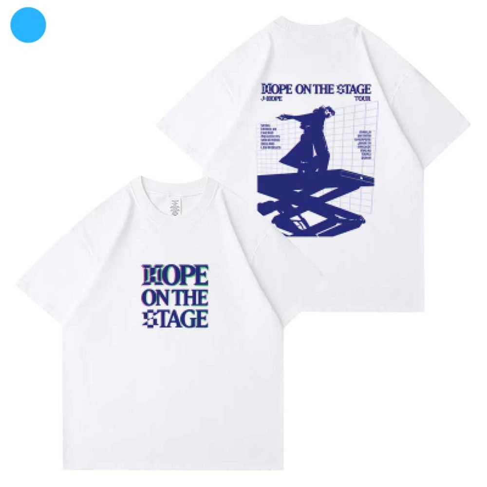 HopeOnTheStage World Tour Singing J-HOPE Тот же футболка с короткими рукавами из чистого хлопка для мужчин и женщин одинаковые повседневные Harajuku