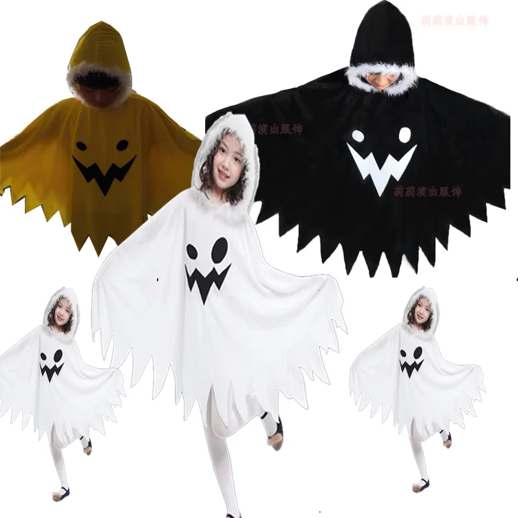 Halloween Kostuum Kinderen Vampier Ghost Mantel Kostuum Grappig Cos Kostuum Spookjongen Meisje Zombie Kinderen Cosplay Kostuum Prop