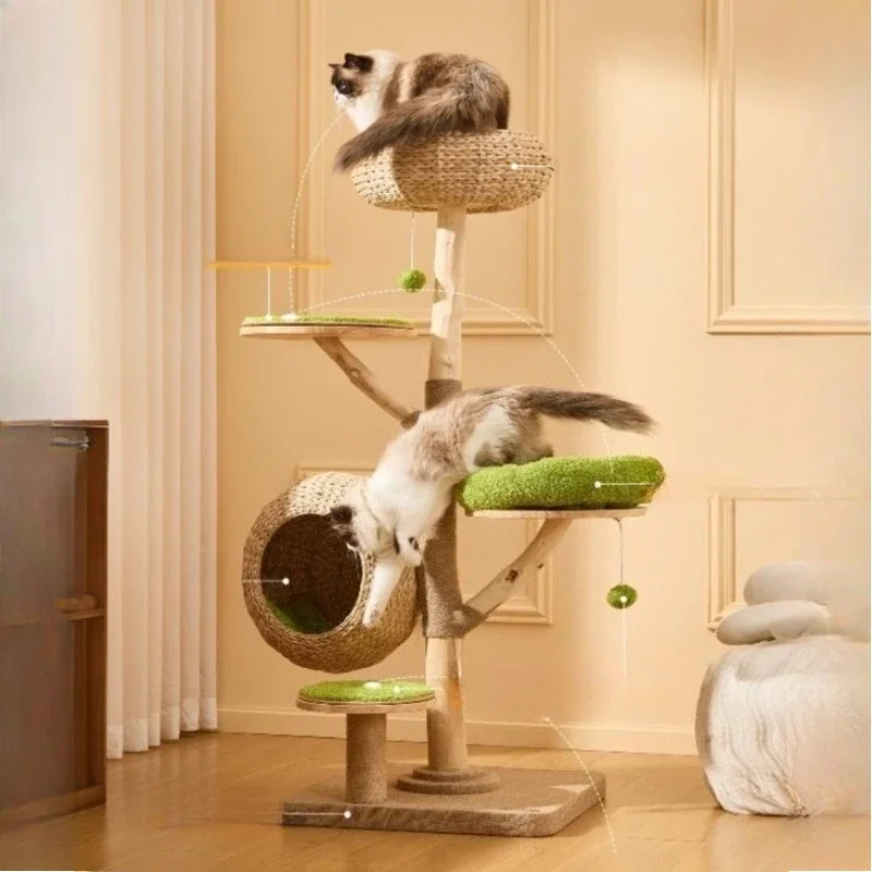 #Multi-Level ModernCat Tower Large Stairs Luxury Gym Toys Cat Tower Supplies Hiding House Indoor Rascador Para Gato Pet Supplies