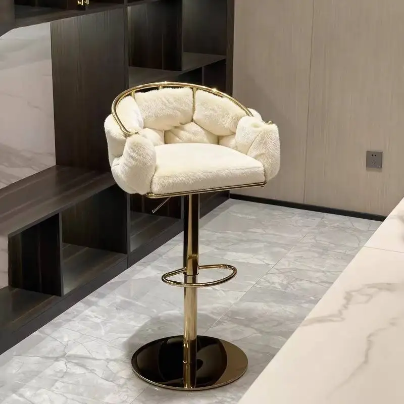 

Italian Designer Bar Chair High Metal Luxury Swivel Cafes Modern Bar Chair Ergonomic Barstool Krzeslo Barowe Club Furniture