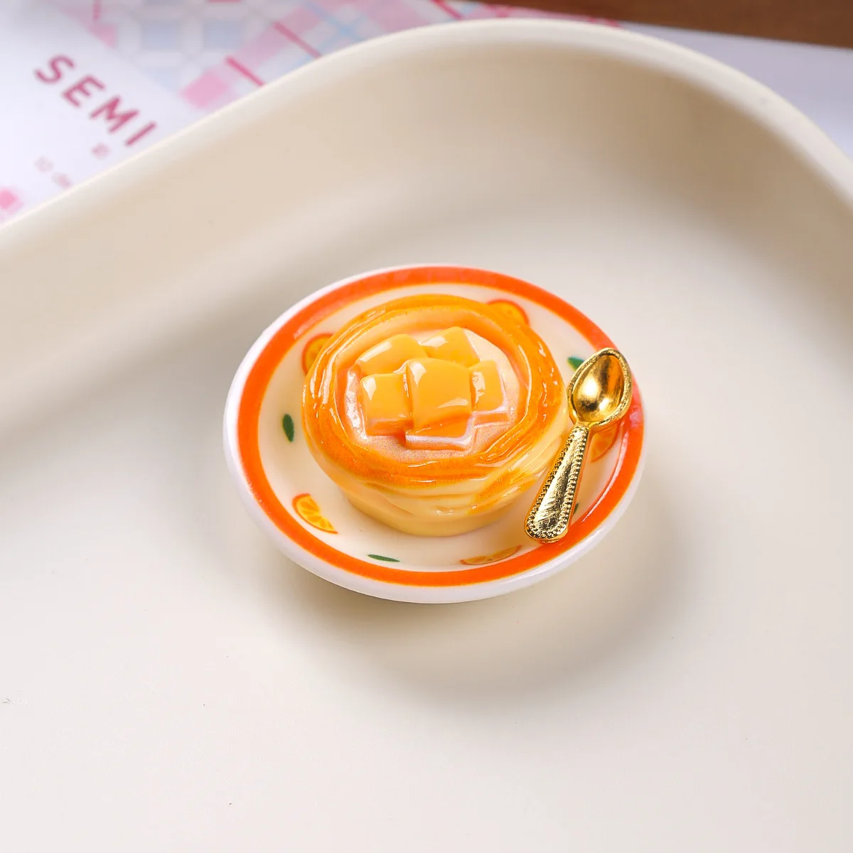 100pcs Cute Mini Resin Egg Tart Coffee Resin Cabochon DIY for Hairpin Keychain Earrings Scrapbook Dollhouse Accessories