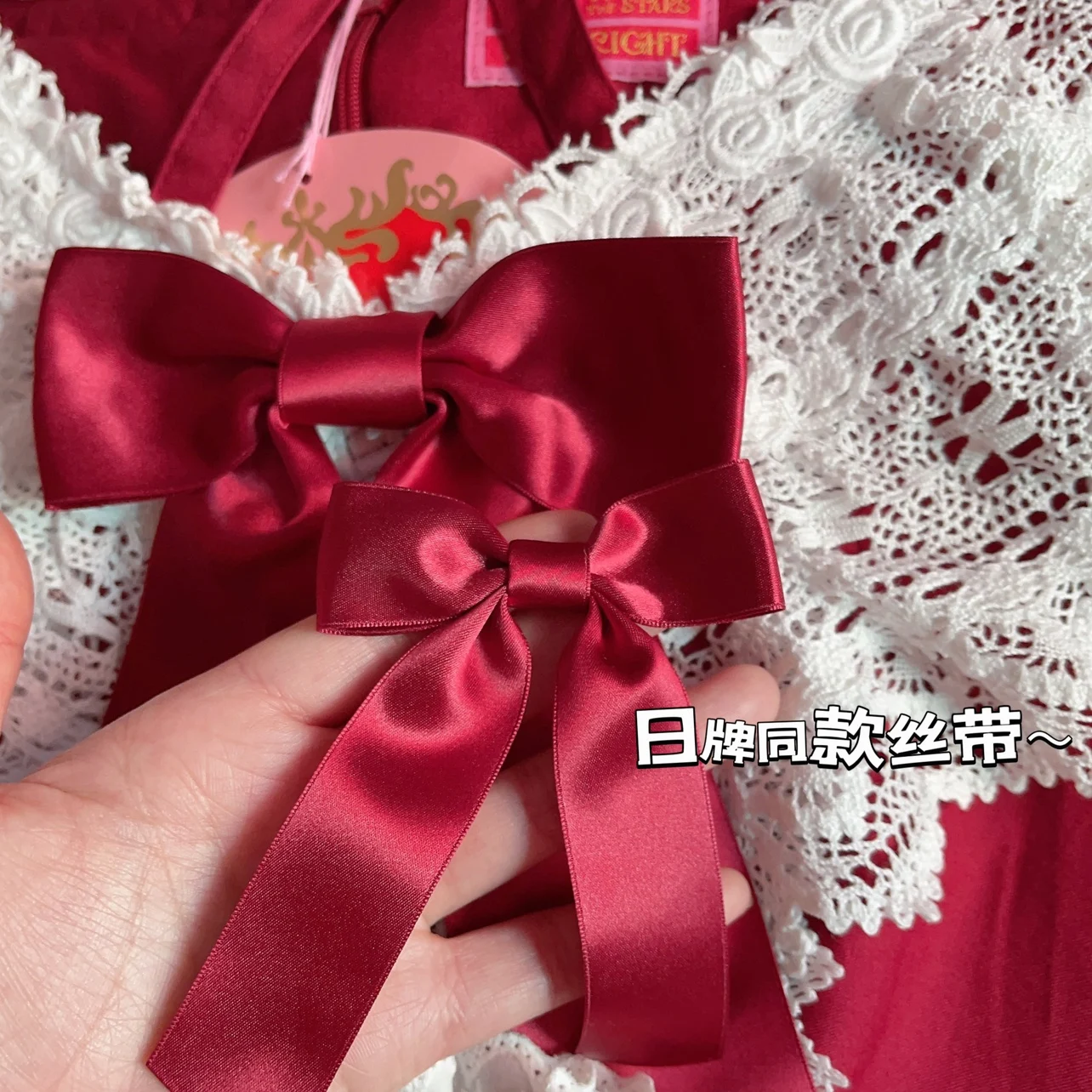 Multi-colored ! Japanese Style Ribbon Bow Christmas Gift Lolita Headband Girl Women\'s Sweet Lace Bow Hairband Headwear