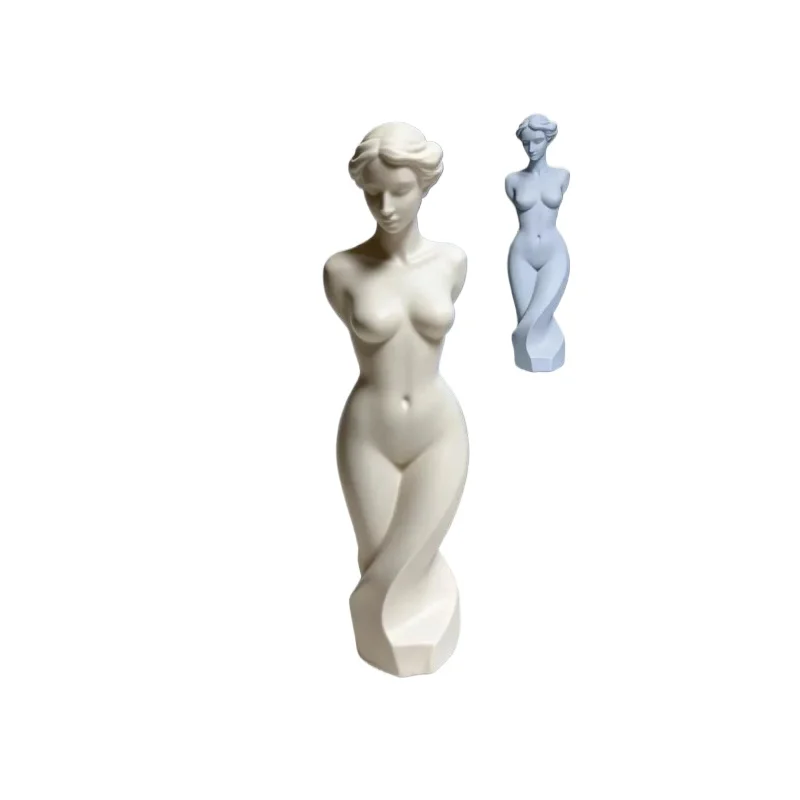 

3D Printing Female Statue Model Armless Rotating Base Exquisite Art Figurine Home Decor Photo Shooting Prop desktop ornament