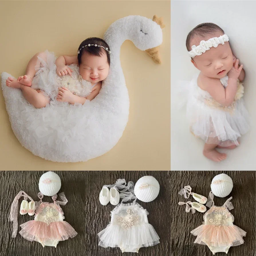 Baby Photography Dress Suit Sleeveless Romper Newborn  Costumes Infant Clothes  Souvenirs 0-12M