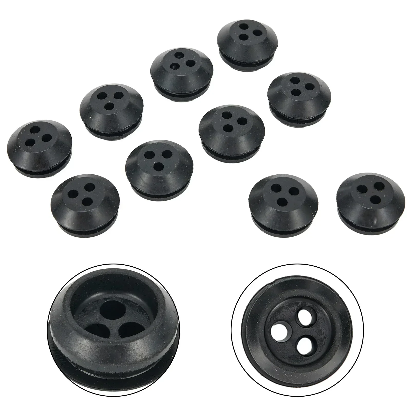 10pcs 3 Hole Fuel Gas Tank Grommet For Echo GT & SRM Trimmer Lawn Mower Chainsaw Parts Rubber Fuel Gas Tank Grommet Garden Tools image 3