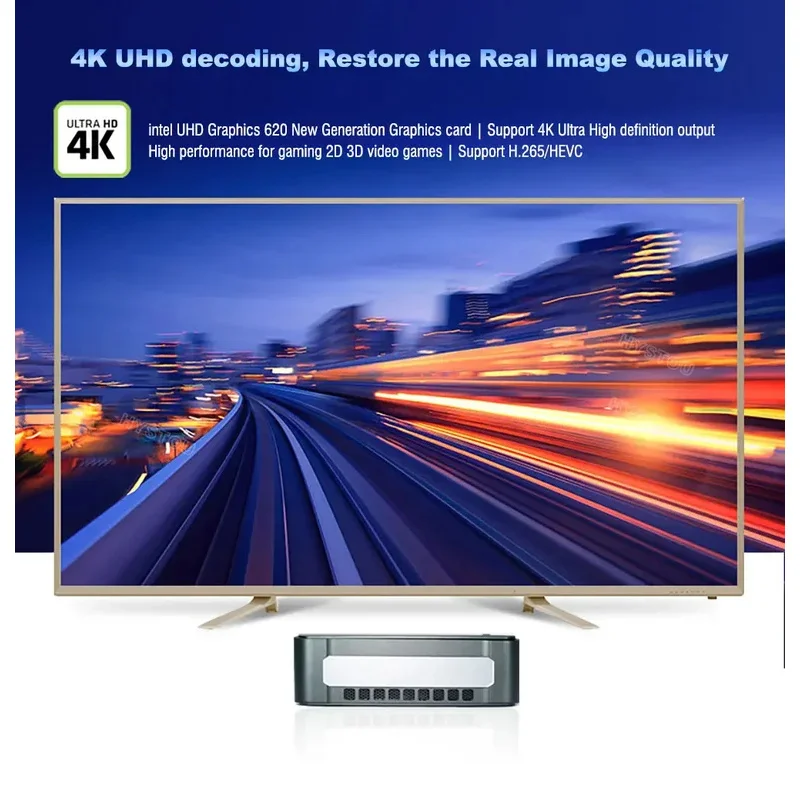 MU01 มินิเดสก์ท็อปพีซีอลูมิเนียมประสิทธิภาพสูงสำหรับสำนักงานเกมและการใช้งานอุตสาหกรรมขนาดพกพาพร้อมปลั๊ก AU และ US