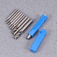 10Pcs Milling Set Straight Shank 2 2 5 3 4 5 6 7 8 9 10mm Slot Drill Bits Tools Suitable Aluminium Cast Iron