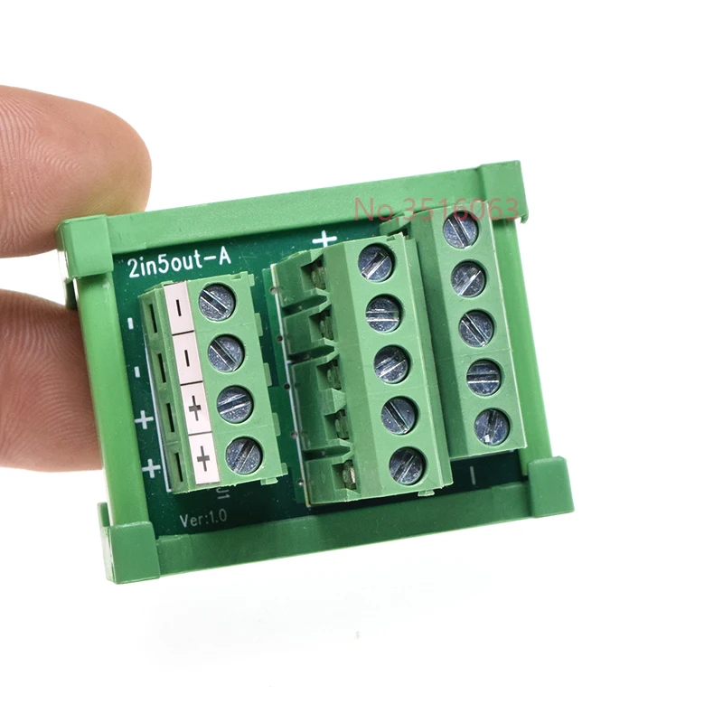 1Pcs Din Type Screw Terminal Block Multi-in/out PCB Distribution Box Breakout Parallel Power Cord Splitter Connector Wiring