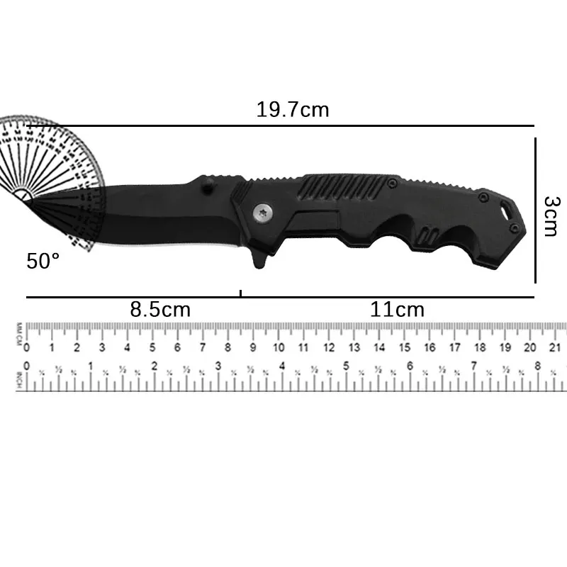 Stainless steel camping outdoor folding knife, self-defense mini folding knife, high hardness survival knife,multi-purpose knife