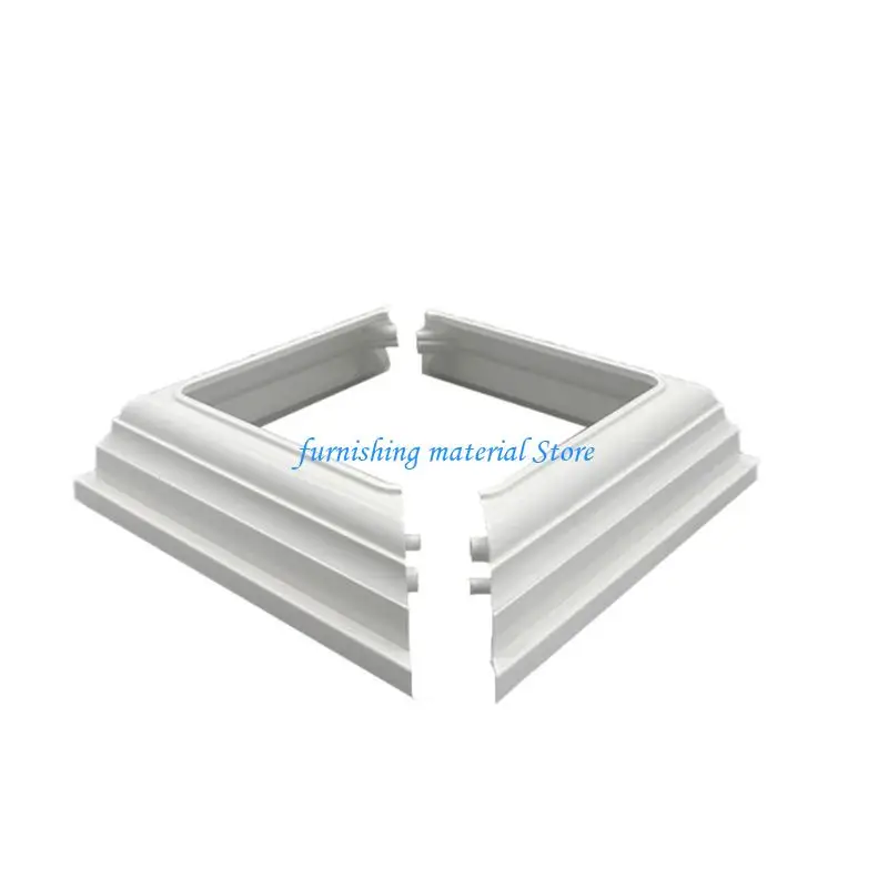 Y5GD Split Type Fence Post Skirt Porch Two Piece Base Trim Rings For Easy Cleaning And Long Lasting Performances Enduring