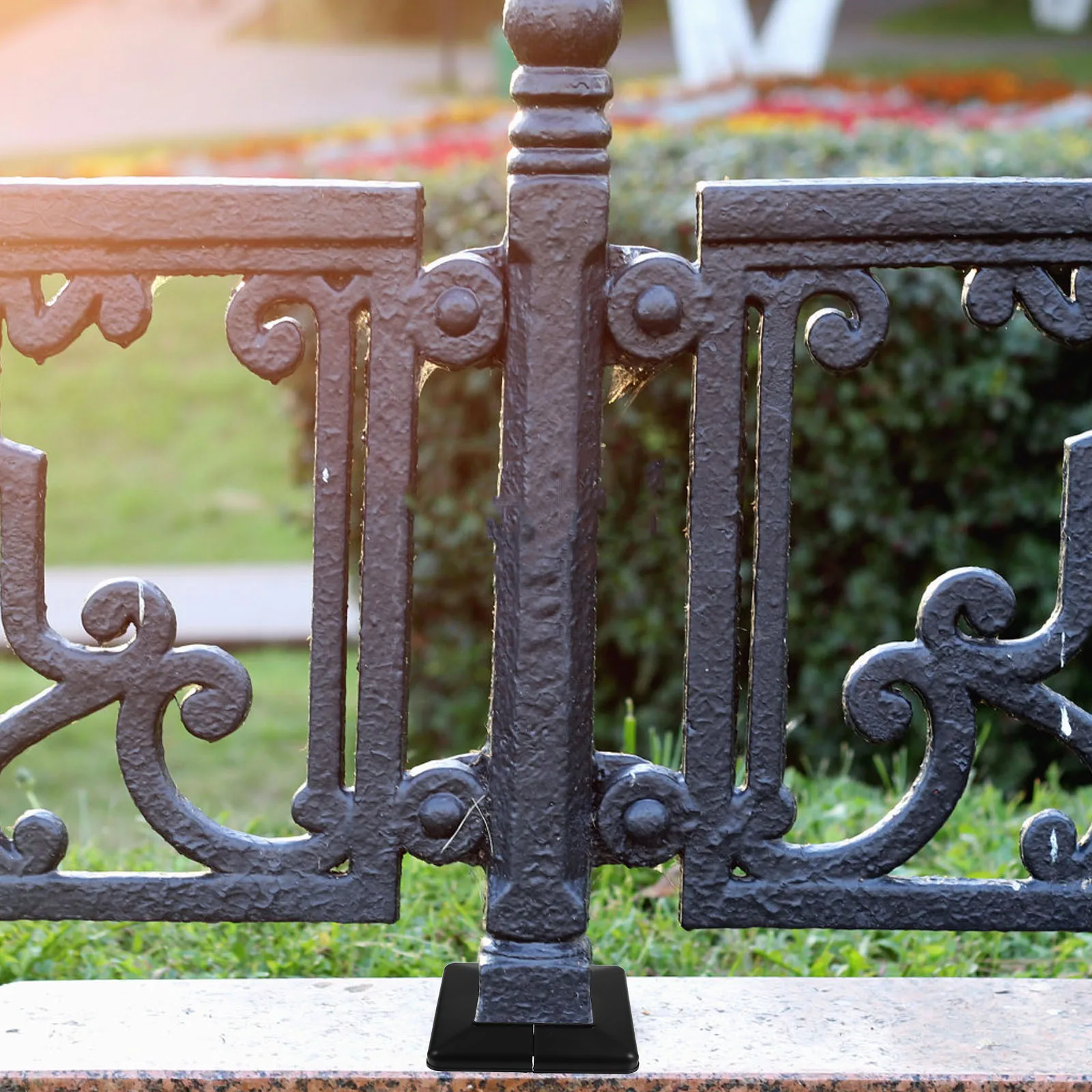 

4pcs Pvc Skirt Staircase Balcony Railing Base Trim Deck Column Wraps Fence Durable Decorative Easy Install Rail Wrap Stair Post