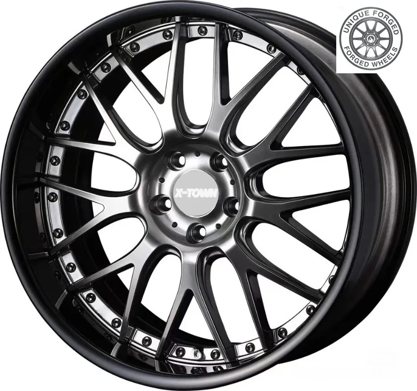 26 Style Luxury 2 Piece Polish Gold Alloy Rims Car 17 18 19 20 22 24 Inch 5x120 5x112 5x114.3 5x110 Concave Custom Forged Wheel